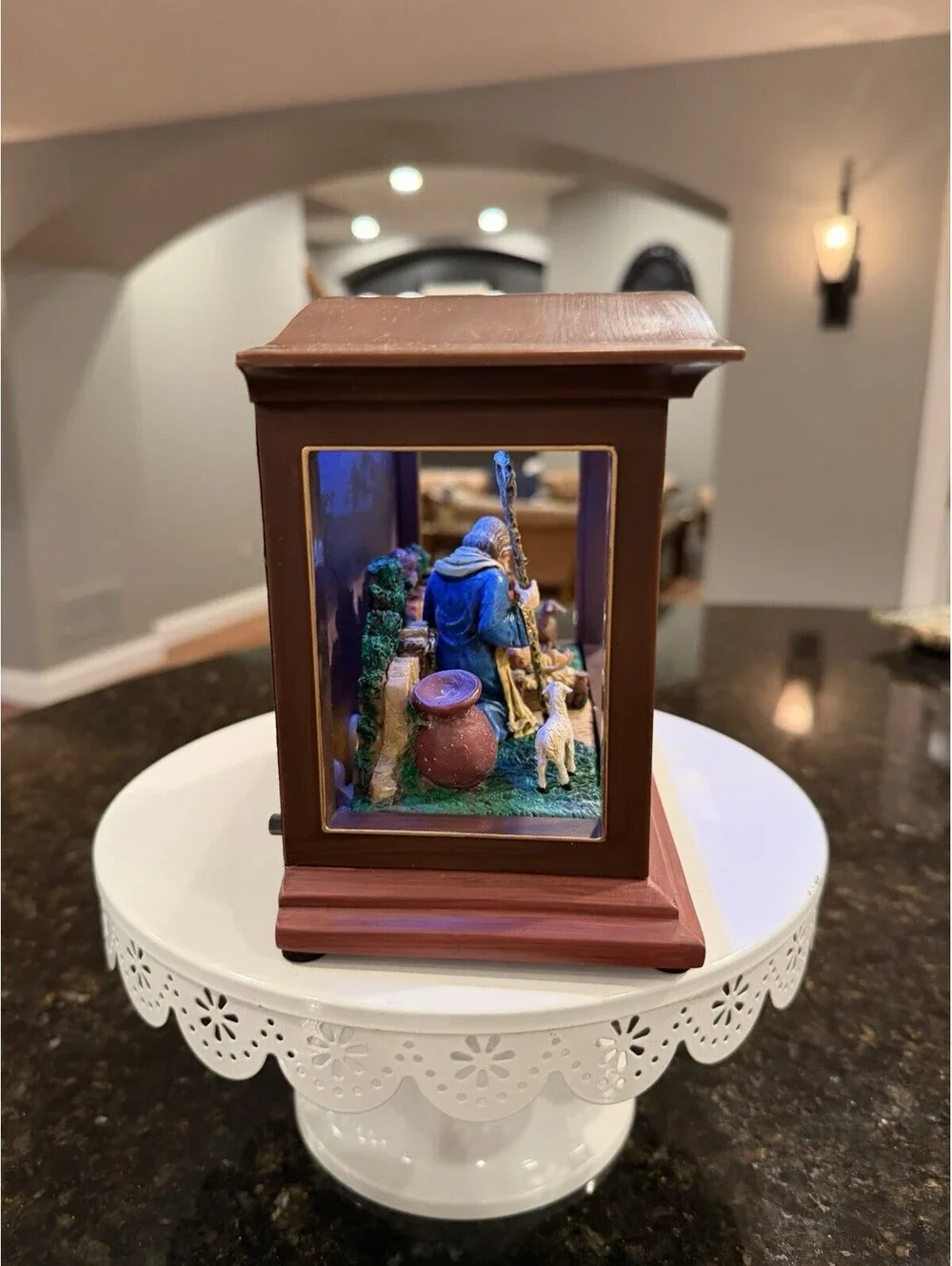 Thomas Kincaid Nativity Scene Lights & Narration Unto Us A Child Is Born Wrks